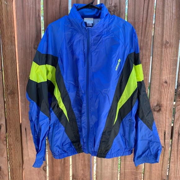 adidas Other - Adidas Blue Windbreaker Jacket Vintage RARE